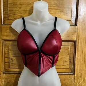 Red Women's Bustier Top